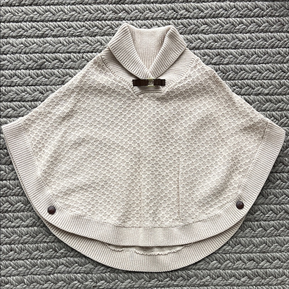 Janie and Jack Cream Knit Poncho
